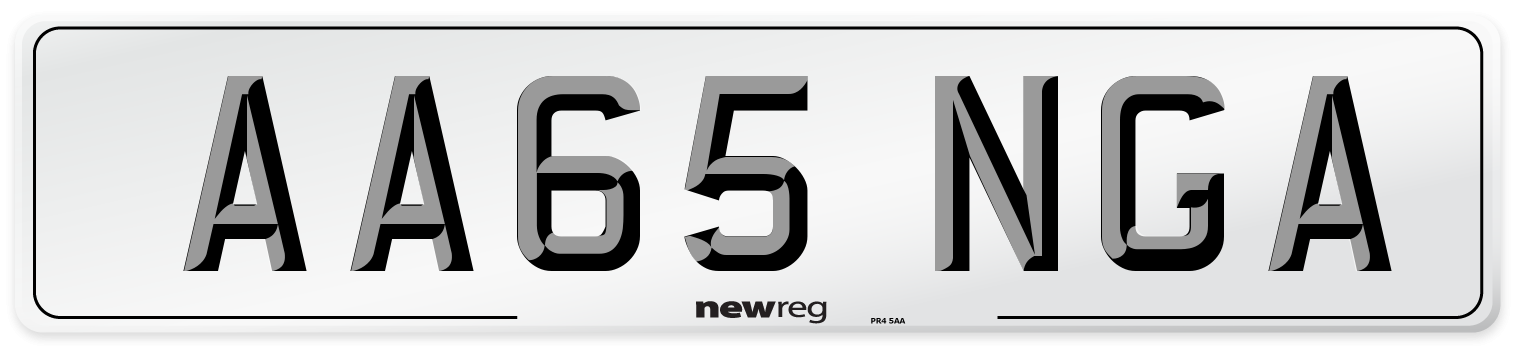 AA65 NGA Number Plate from New Reg